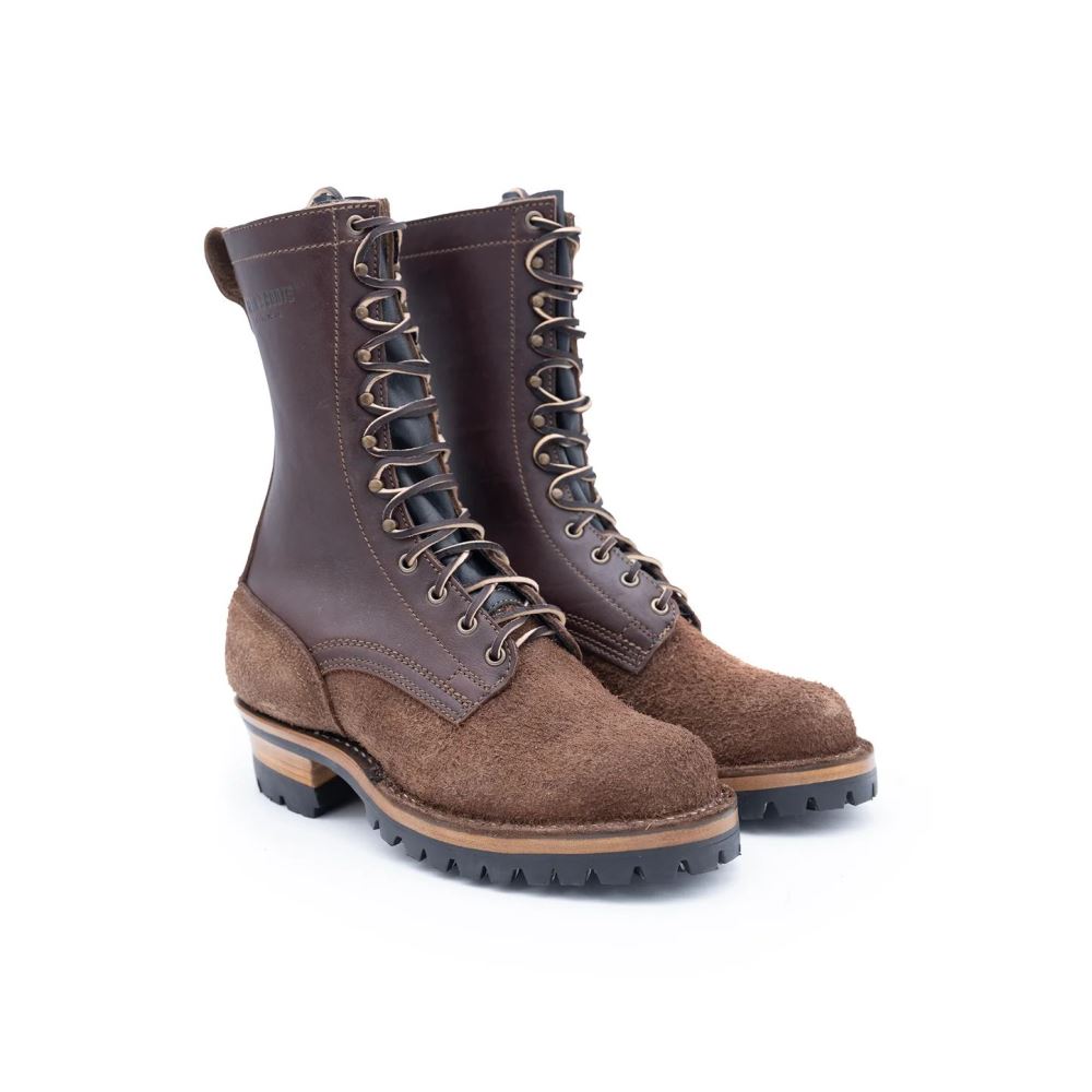 Drew's Men's 10-Inch Logger - Brown Combo